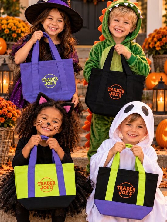 Trader Joe'S Handbags - 🎃 2026 NWT Full Set of 4 Trader Joe’s Halloween Mini Canvas Tote Bag